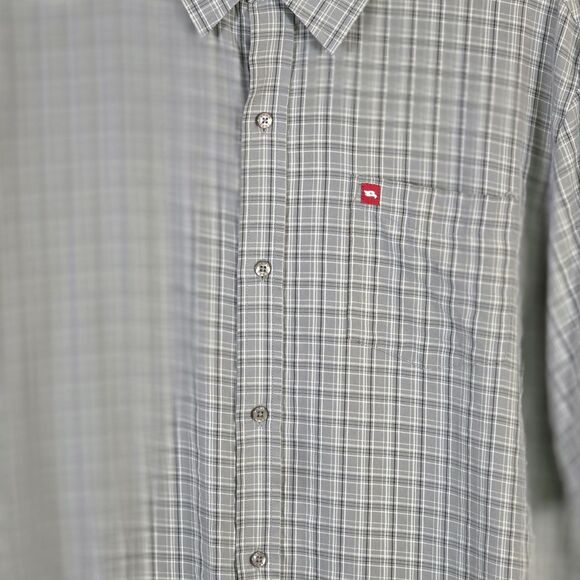 Tony Hawk Men's Large Plaid Gingham Short Sleeve Button Up Shirt - Picture 2 of 8